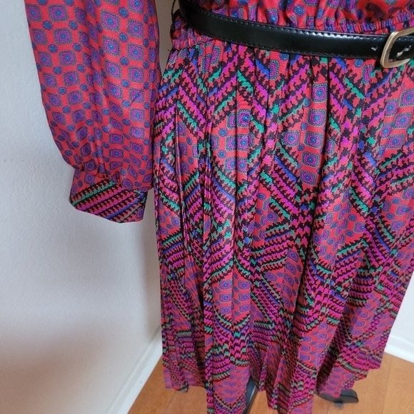 Vintage Tracy Richards Pleated Skirt Dress - Picture 5 of 9